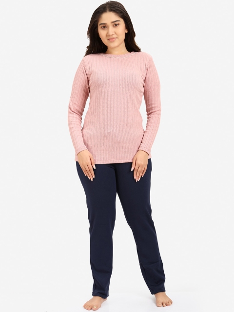 

July Nightwear Women Pink Winter Fleece Tracksuit