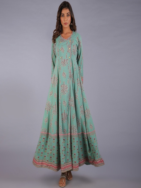 

KALINI Women Green Printed Anarkali Kurta