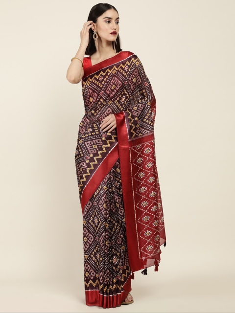 

Soch Purple & Maroon Ethnic Motifs Silk Cotton Saree