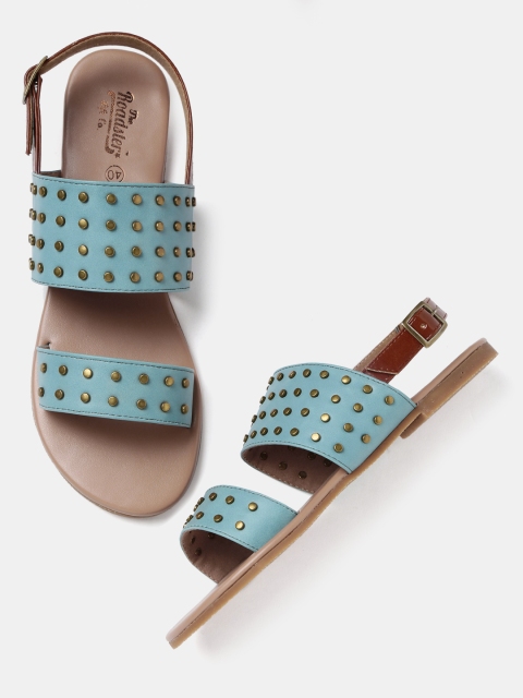

Roadster Women Blue Colourblocked Studded Flats