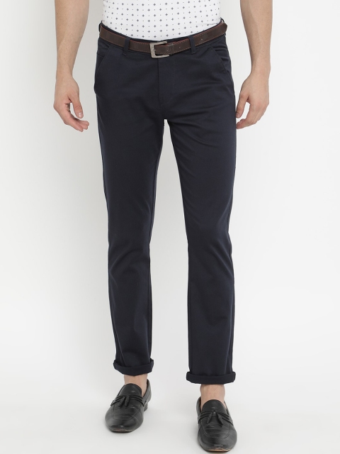 

V2 Value & Variety Men Blue Solid Chinos Trousers