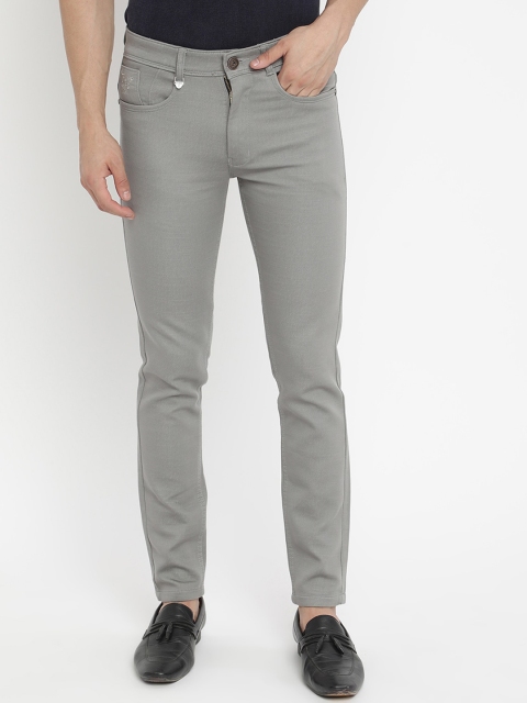 

V2 Value & Variety Men Grey Solid Slim Fit Trousers