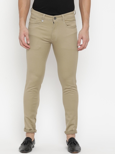 

V2 Value & Variety Men Green Solid Slim Trousers