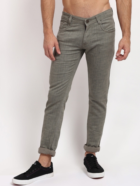

V2 Value & Variety Men Grey Textured Trousers