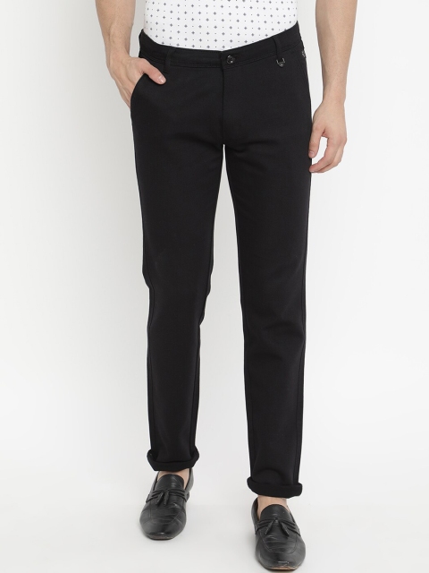 

V2 Value & Variety Men Black Solid Chinos Trousers