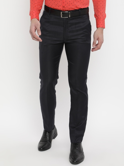 

V2 Value & Variety Men Navy Blue Trousers