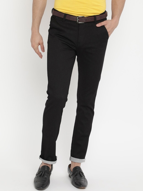 

V2 Value & Variety Men Black Solid Chinos Trousers