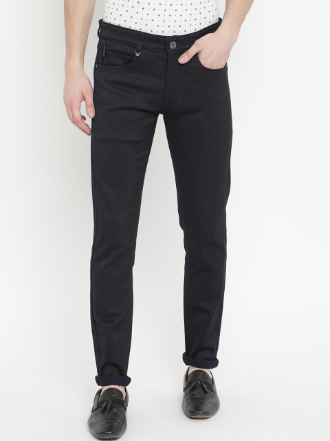 

V2 Value & Variety Men Blue Textured Trousers