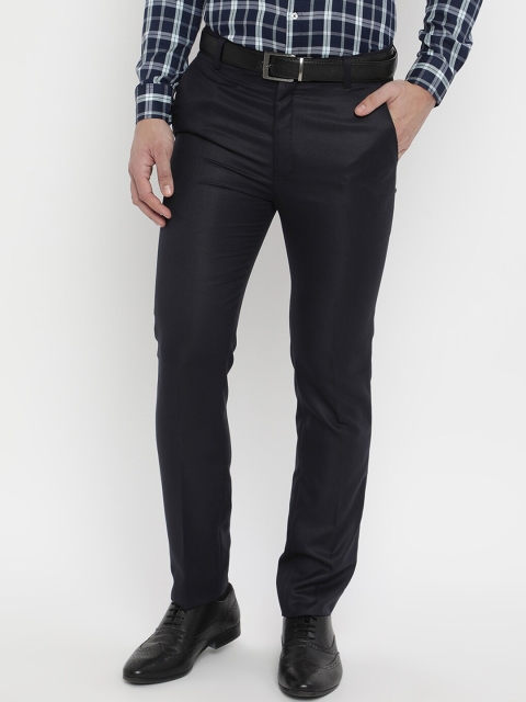 

V2 Value & Variety Men Navy Blue Trousers