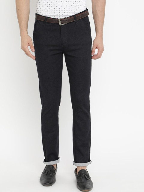 

V2 Value & Variety Men Navy Blue Trousers