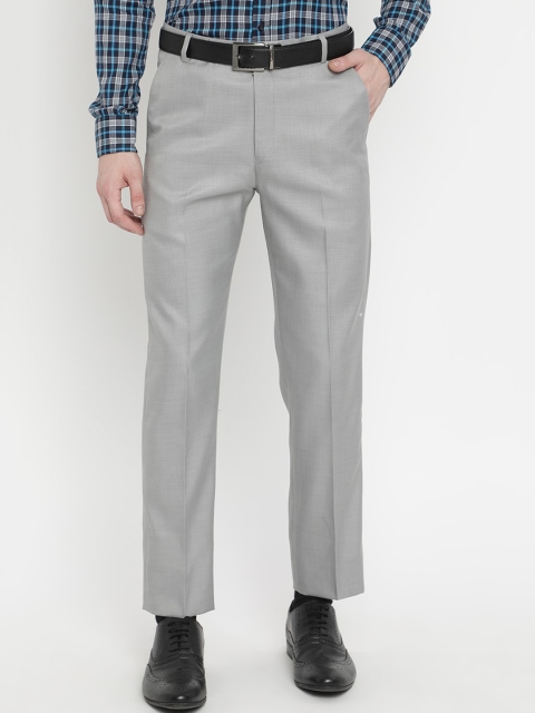 

V2 Value & Variety Men Grey Textured Formal Trousers