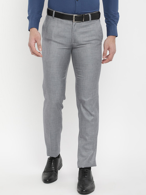 

V2 Value & Variety Men Grey Solid Formal Trousers