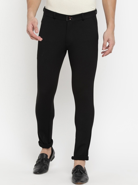 

V2 Value & Variety Men Black Solid Chinos Trousers