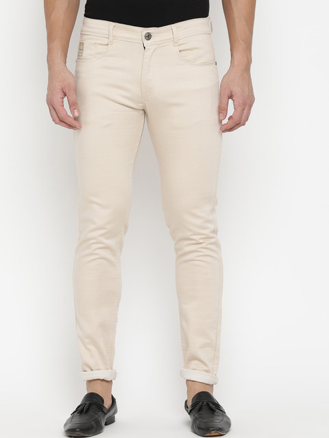 

V2 Value & Variety Men Cream-Coloured Trousers