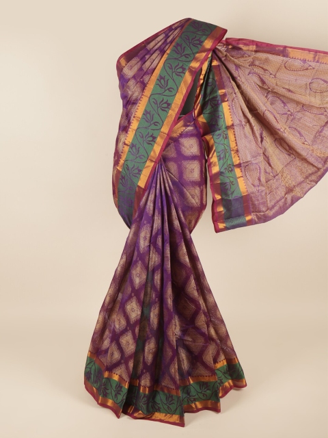 

Pothys Women Violet Woven Design Zari Saree