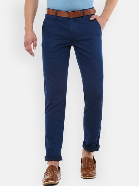 

Louis Philippe Sport Men Blue Solid Slim Fit Chinos Trousers