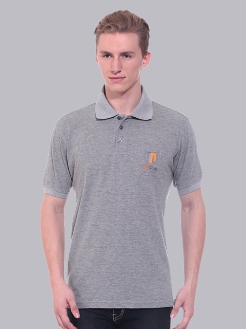 

Ted Smith Men Grey Polo Collar T-shirt