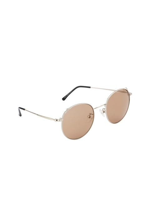 

Ted Smith Women Brown Lens & Silver-Toned Round Sunglasses with UV Protected Lens