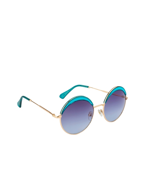 

Ted Smith Women Blue Lens & Blue Round Sunglasses with UV Protected Lens