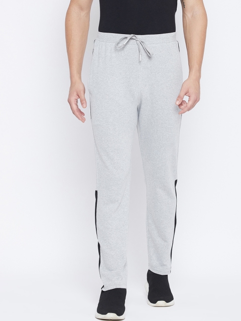 

THE MILLION CLUB Men Grey & Black Solid Track Pants