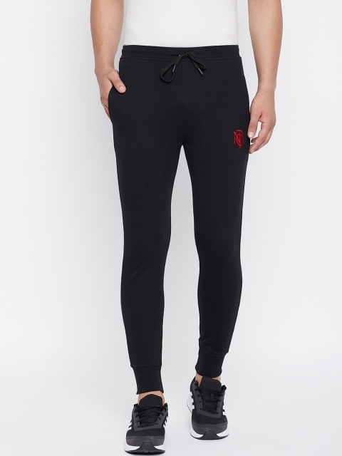 

THE MILLION CLUB Men Black Solid Joggers