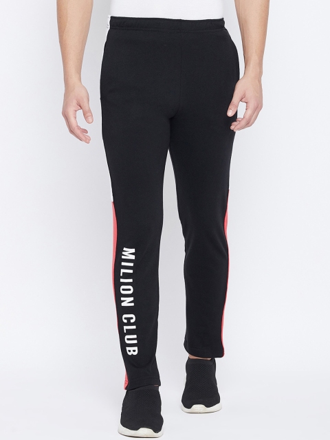 

THE MILLION CLUB Men Black Solid Track Pants
