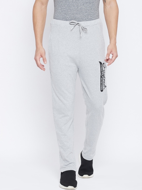 

THE MILLION CLUB Men Grey & Black Printed Track Pants