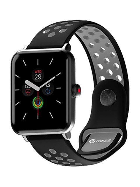 

NOISE Black & Grey Cut Work Sport Edition Scratch Resistant Silicone Smartwatch Strap