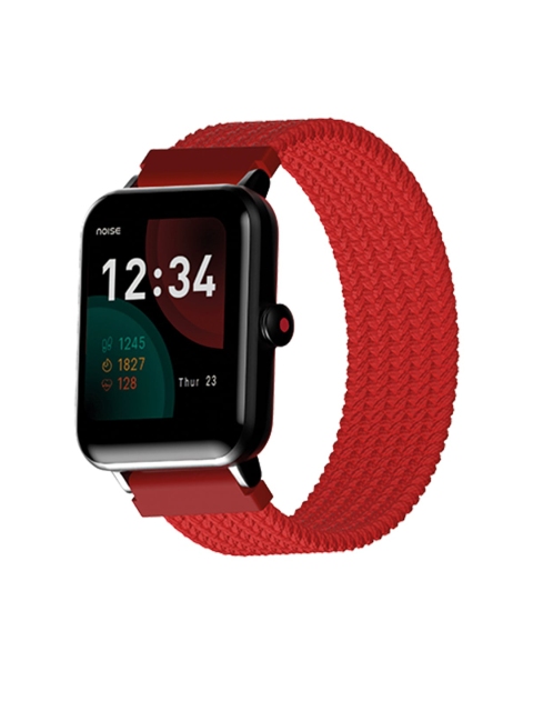 

NOISE Red Wrap Around Braided Scratch Resistant Nylon Smartwatch Strap