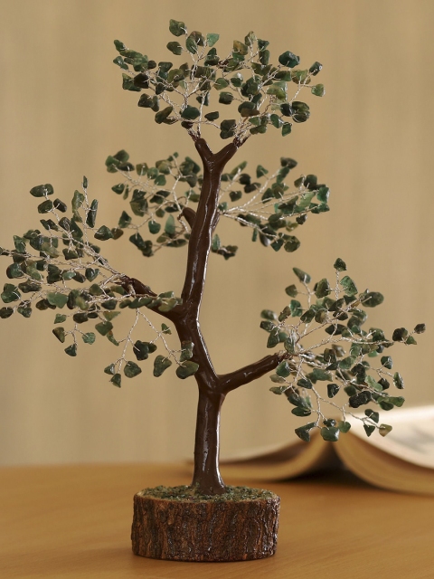 

Ferns N Petals Brown & Green Gemstone Wishing Tree Showpiece