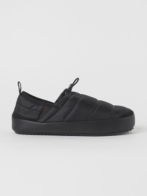

H&M Men Black Padded Slip-on Slippers
