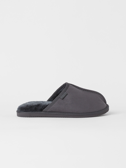 

H&M Men Grey Lined Slippers