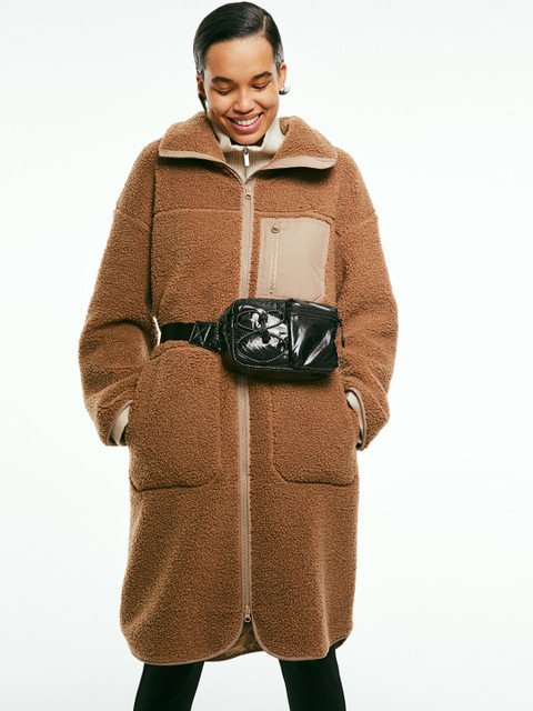 

H&M Women Faux Shearling Jacket, Beige