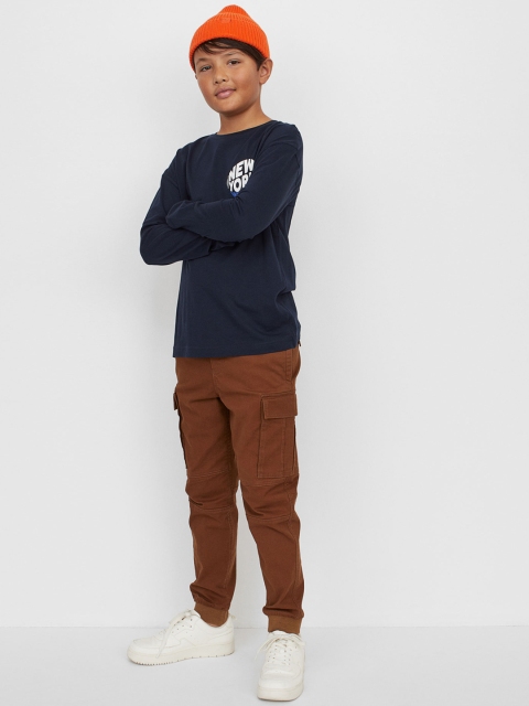 

H&M Boys Brown Cargo Trousers