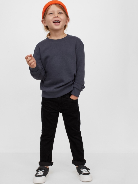 

H&M Boys Black Slim Fit Corduroy Trousers