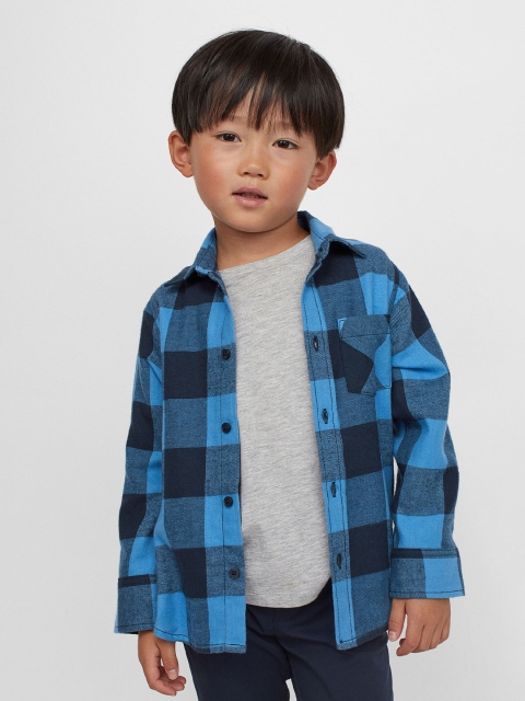 

H&M Boys Blue Cotton flannel shirt