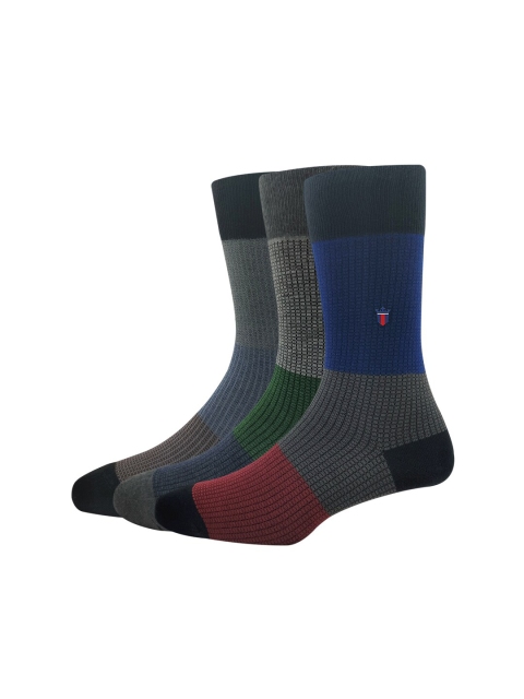 

Louis Philippe Men Pack of 3 Patterned Calf-length Socks, Multi