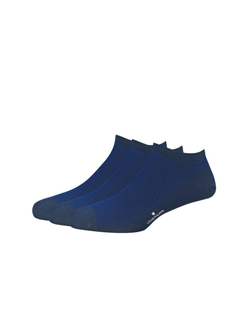 

Louis Philippe Navy Blue Pack Of 3 Solid Ankle Length Socks