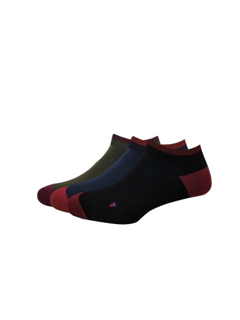 

Louis Philippe Men Set of 3 Cotton Ankle Length Socks, Black