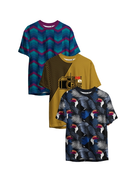 

mezmoda Boys Multicoloured Pack Of 3 Printed T-shirt, Multi