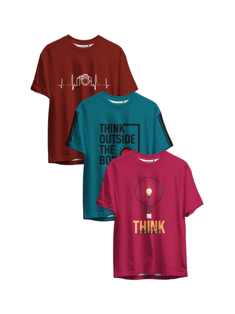 

mezmoda Boys Pack Of 3 Printed T-shirt, Red