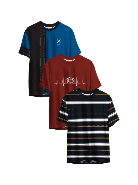 

mezmoda Boys Multicoloured Pack of 3 Printed T-shirt, Multi