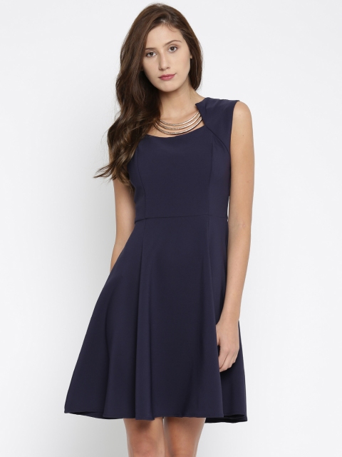 

Deal Jeans Women Navy Solid Skater Dress, Navy blue