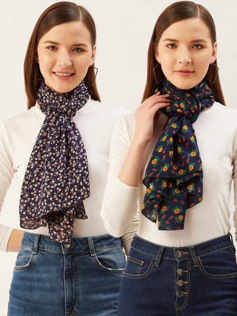 

Trend Arrest Women Set Of 2 Black & Red Printed Scarf