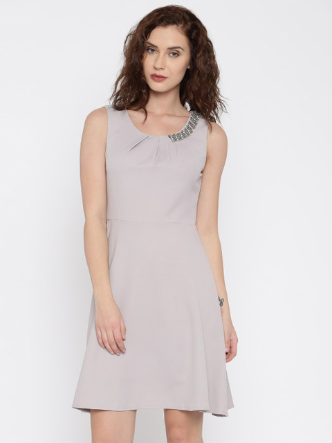 

Deal Jeans Women Grey Solid A-Line Dress