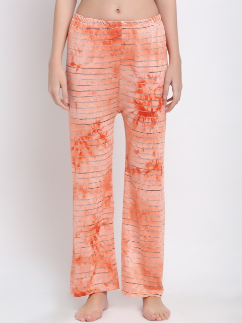 

armure Women Orange & White Printed Lounge Pants