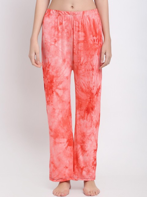 

armure Women Pink Tie & Dye Printed Lounge Pants