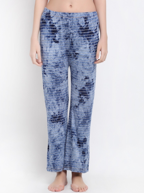 

armure Women Blue Striped Lounge Pants