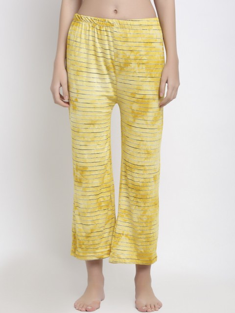 

armure Women Yellow Striped Lounge Pants