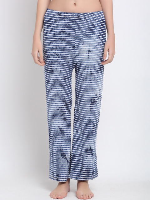 

armure Women Blue & White Striped Lounge Pants